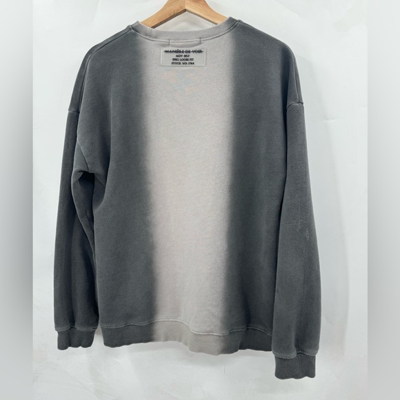 Maniere De Voir Sweatshirt Ombré Sweatshirt Large Crewneck Pullover Sweatshirt - Picture 2 of 6